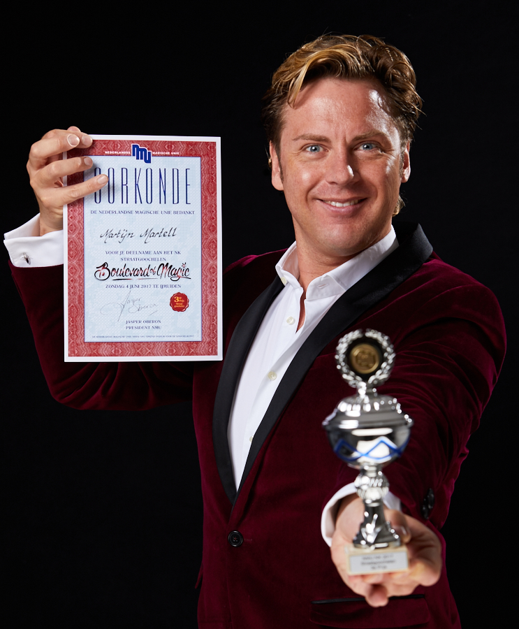 goochelaar Martijn martell in de prijzen
